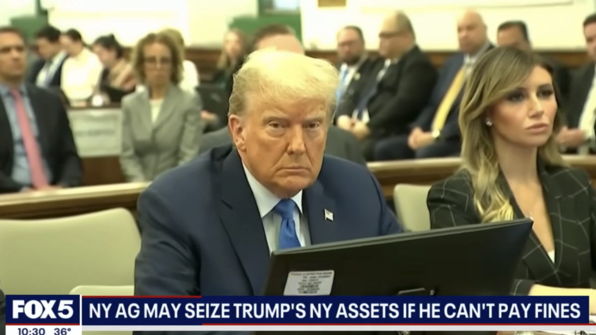 Trump sitting in courtroom